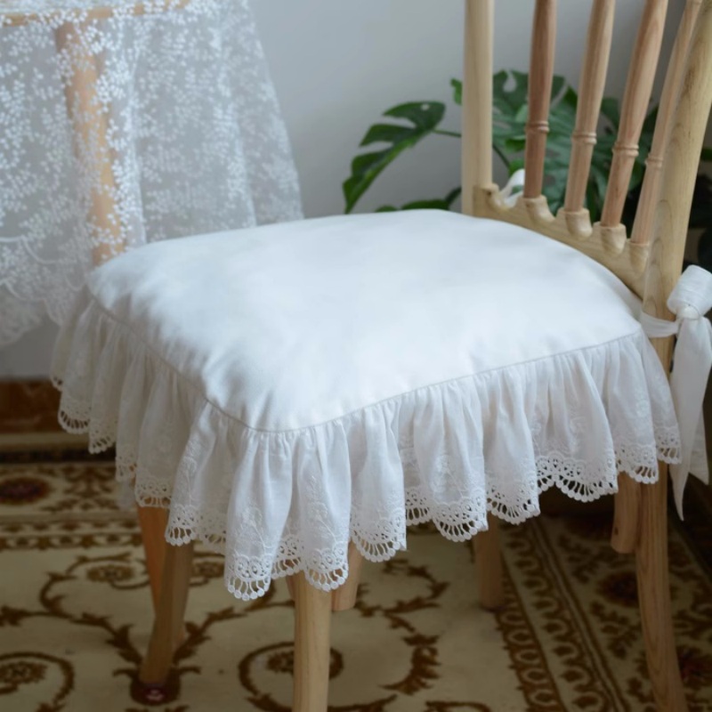 European Style White Lace Embr - đánh giá và giá Visitor Chair Padded