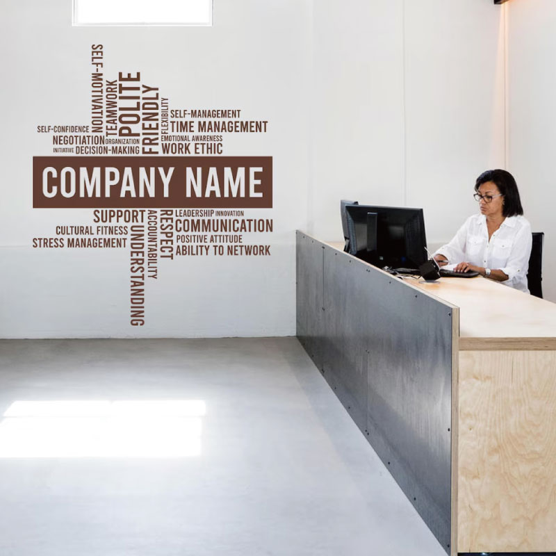 Custom Business Name Vinyl Wal - đánh giá và giá Office Furniture Names